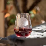 Aspen Leaf 18oz Stemless Wine Tumbler Glass | Set of 2 - Image 7