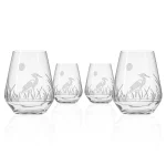 Heron 18oz Stemless Wine Tumbler Glass | Set of 4